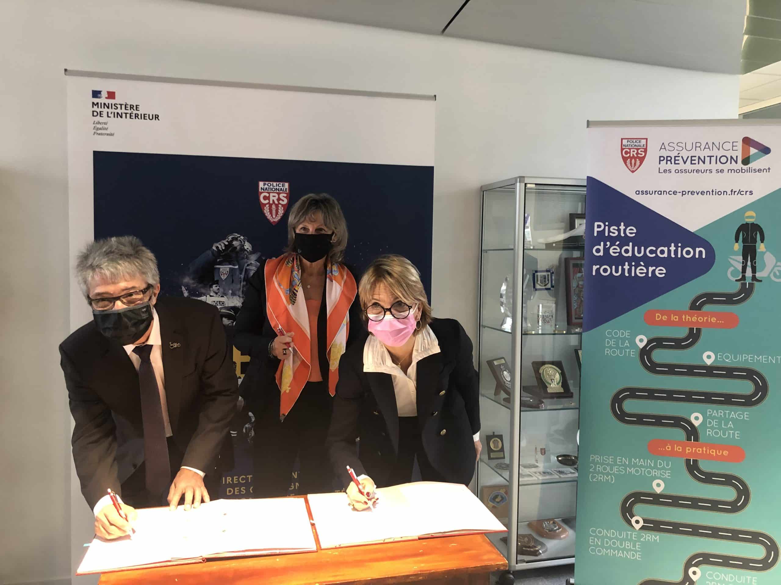 Signature d’une nouvelle convention triennale pour la piste d’éducation routière CRS/Assurance Prévention